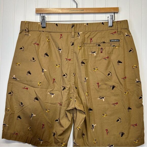 Vintage Eddie Bauer Fly Fishing pattern shorts 35W 100 percent cotton - Picture 10 of 15